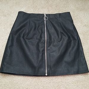 Black pleather skirt